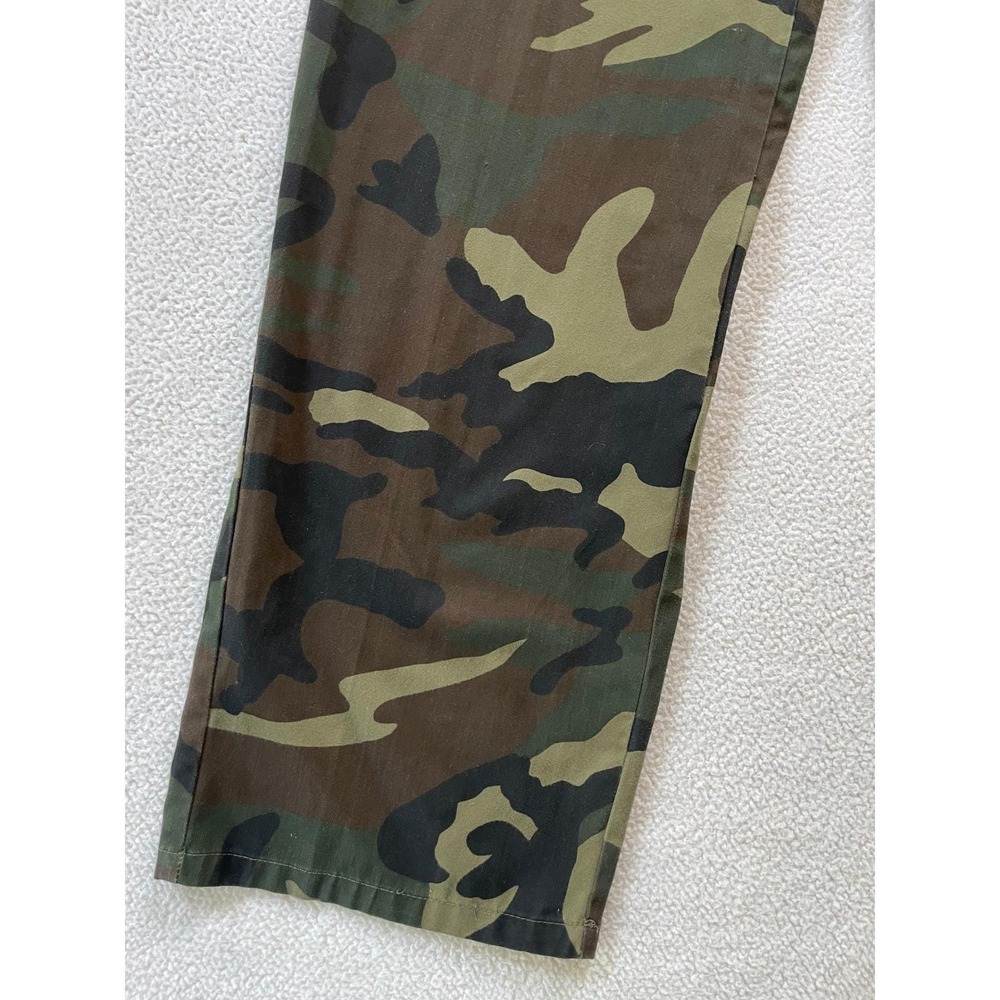 Vintage 90s Northwest Territory Mens Large Cargo Pants Woodland Camo Adj Waist - Picture 11 of 16